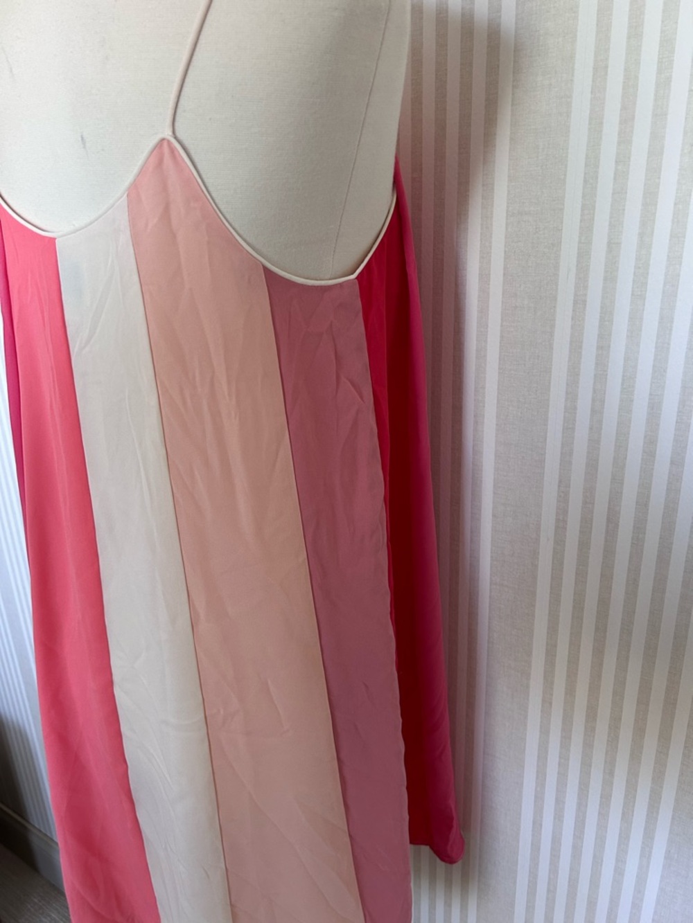 Jun & Ivy Ombré Pink Mini Dress color-block panels in pink & cream Size Small - Picture 6 of 10